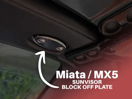 Mazda Miata (MX5) Sun Visor Delete Plate