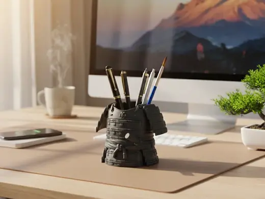 Samurai Armor Pen Holder / Desk Organizer