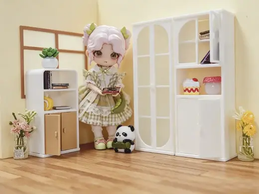 1:12 微缩 书柜 微缩柜子