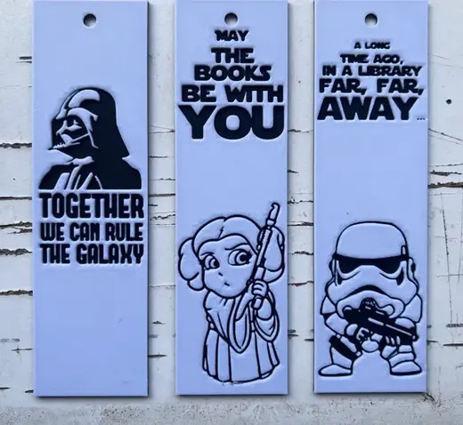 Set 3 Bookmarks Star Wars Hueforge