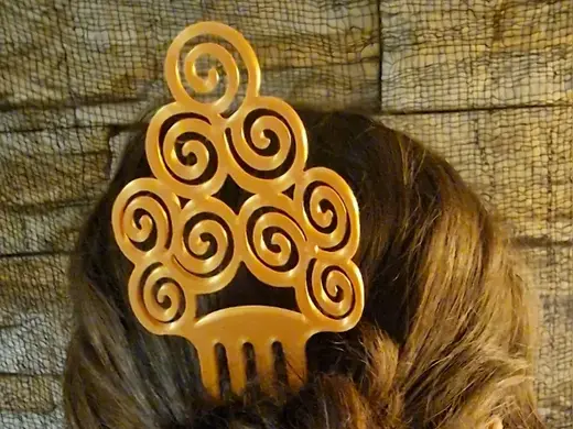 hair clip comb Hair tie Coletero peineta 03