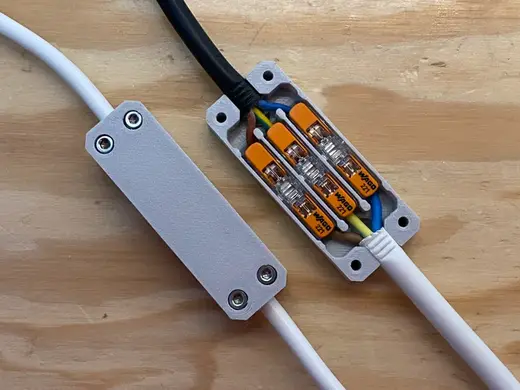 Extension box for WAGO 221 splicing connectors