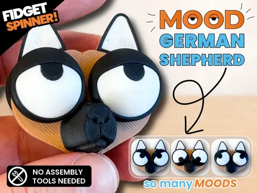 Mood German Shepherd - Cute Rotating Fidget Toy