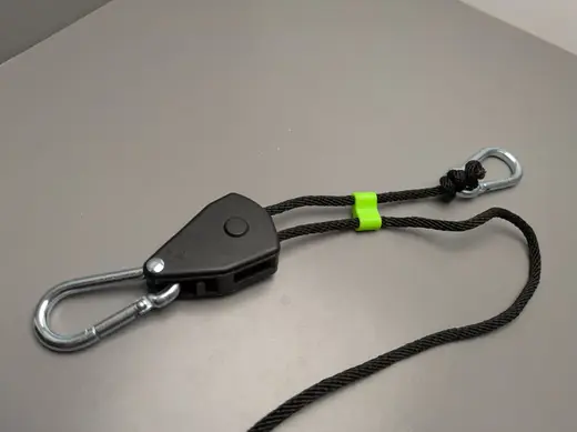 Grow tent rope organizer ratchet hanger cleanup