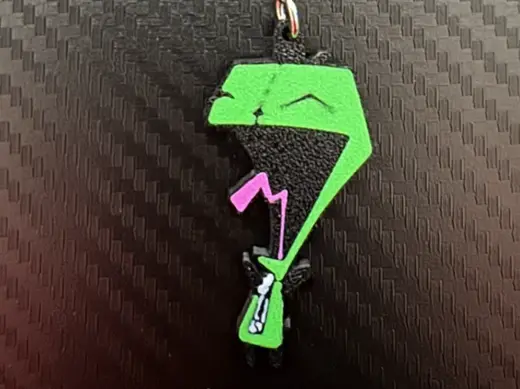 Gir from Invader Zim keychain