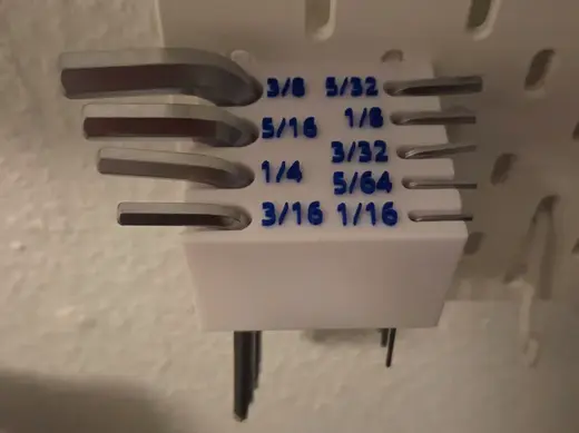 IKEA Skadis Hex Key Holder imperial