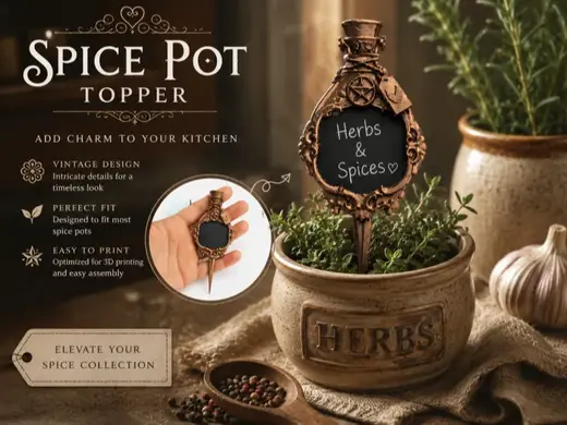 Witch Potion Plant Topper & Herb Marker