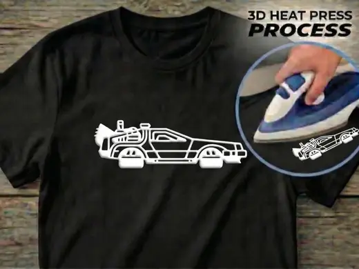 T-shirt Print - Car Back to the Future
