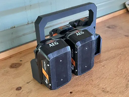 AEG/RIGID 18v Battery Caddy 6 + 4 pack wall mount