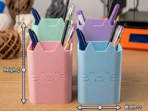 Cute Cat Holder & Desk Organizer adjuastable