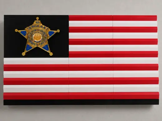 "Your Logo Here" USA Flag Challenge Coin Stand