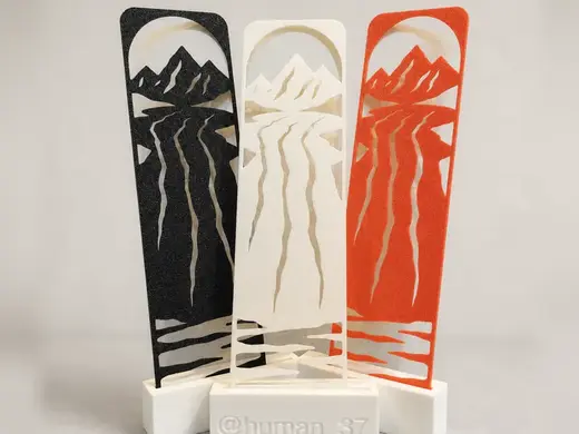 Mountain River Valley Bookmark | One-Color Print