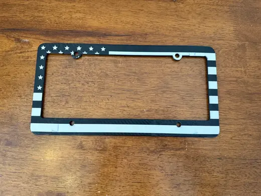 USA Flag License Plate Frame