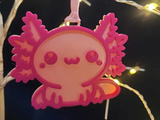 Axolotl Christmas Ornament