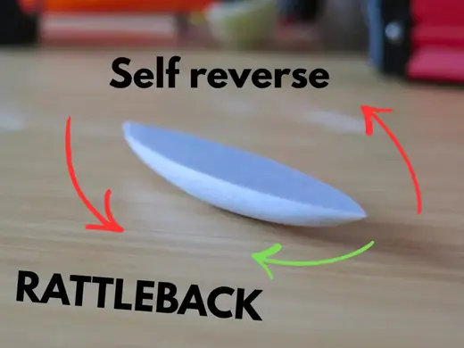 Impossible stubborn Rattleback - self-reversing