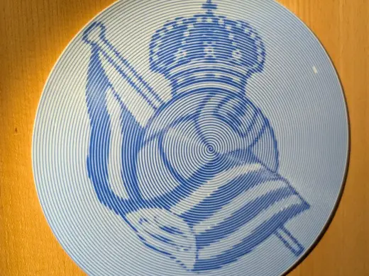 Real Sociedad Spiral Frame (Vinyl Record Style)