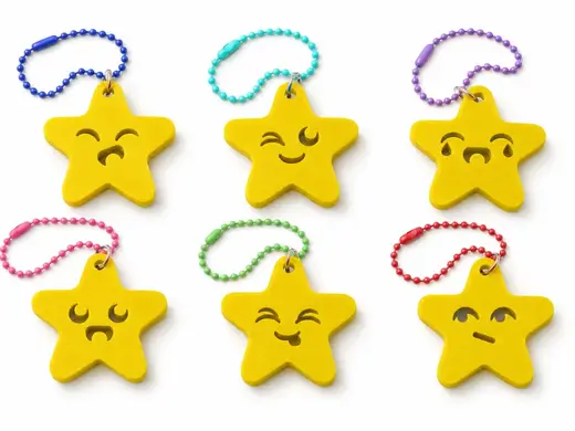 Silly Stars Keychains (Set of 6)