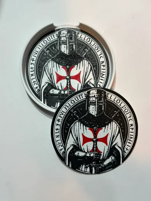 Coaster with container of the Templar Order