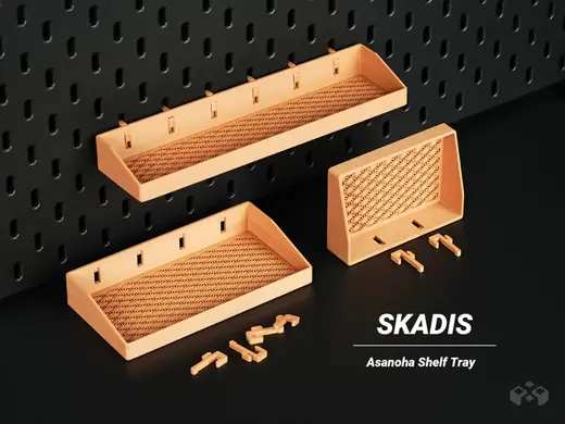 Skadis Shelf Tray - Asanoha Pegboard Organizer