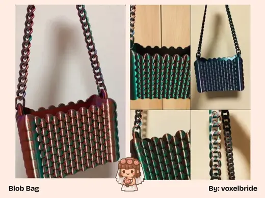 Blob Bag - Ladies Handbag, Party Bag, Bag w/ Strap
