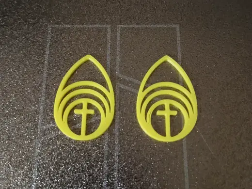 Cross Hoop Earrings