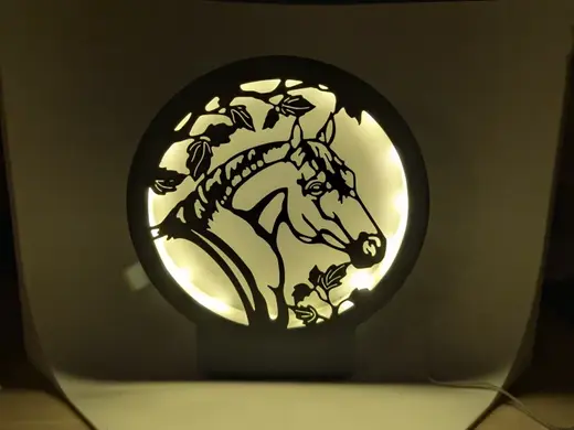 LED Silhouetten Lampe Pferde Motiv