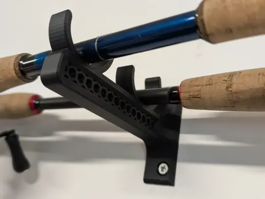 Fishing Rod Wall Hanger for 2 rods - Very sturdy