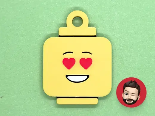 Brick head 5 keychain