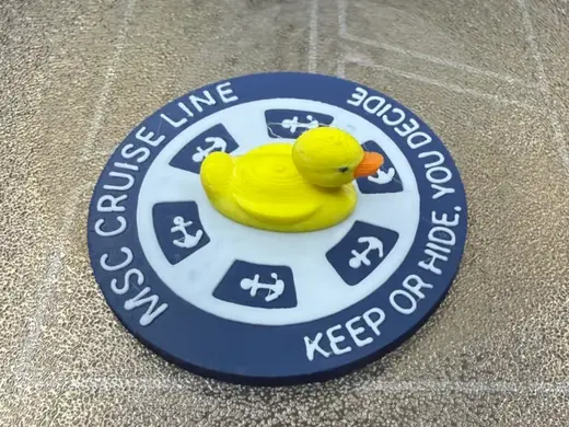 MSC CRUISE DUCK POKER CHIP FOR HIDING