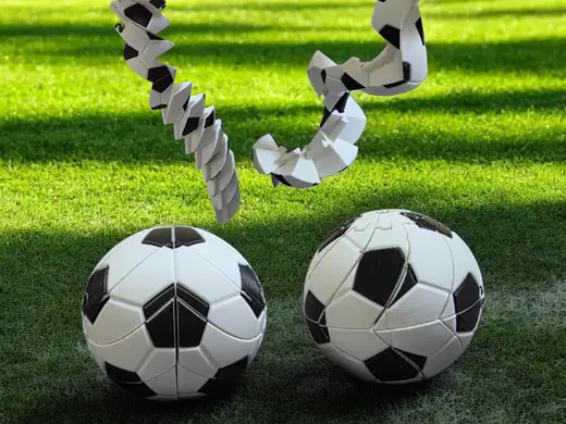 Deformable football(soccer) : Straight & S-Curve