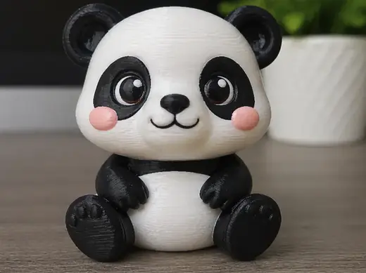Panda Kawaii Cute – Modello Facile da Stampare