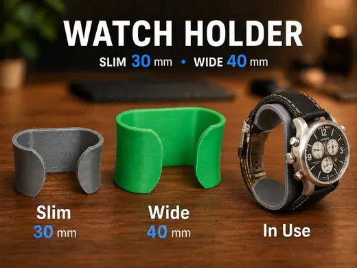 Minimal Watch Holder | Slim & Wide Versions
