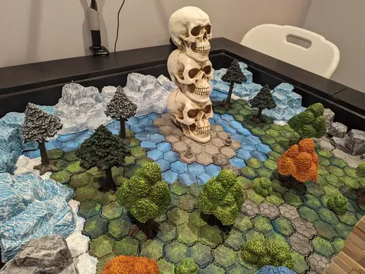 Water Hex Style Terrain for Table Top RPG and Miniature War Gamming