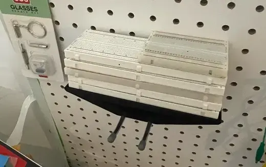 Pegboard breadboard caddy