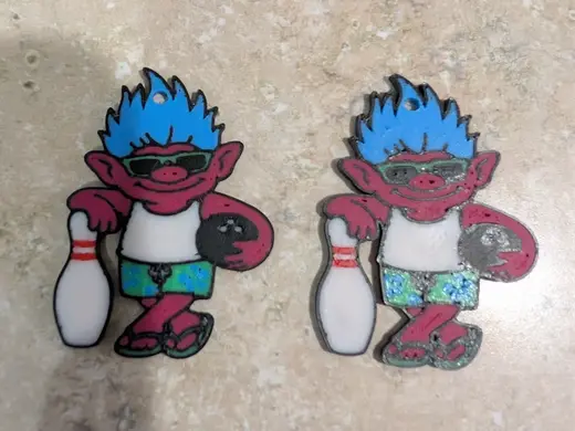 Bowling Troll Beach Bum Earring