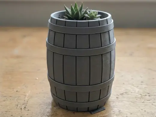 Whiskey Barrel Flower pot
