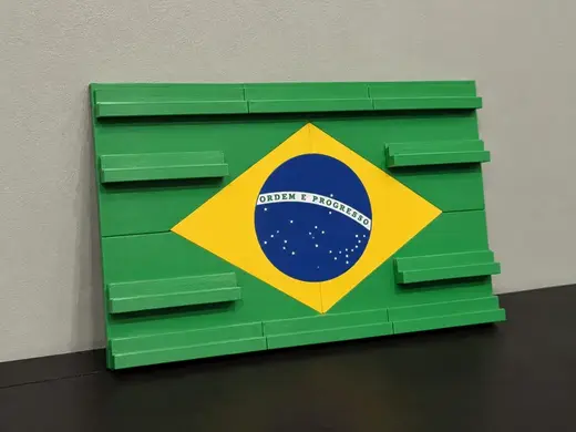 Brazil (Brasil) Flag Challenge Coin Wall Hanger