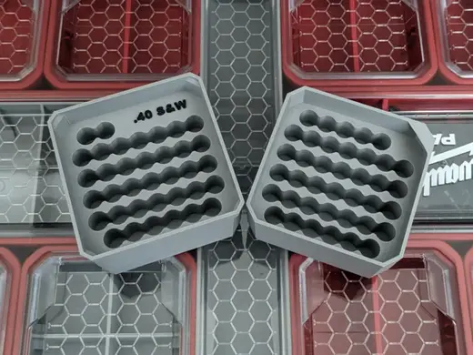 Square 40 S&W Inserts For Packout Organizer