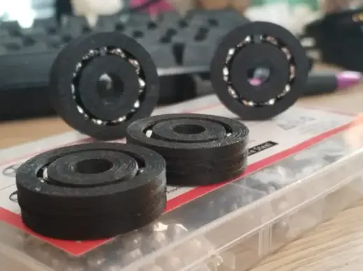 Fully 3D Printable Ball Bearing for 1/4" SteelBall