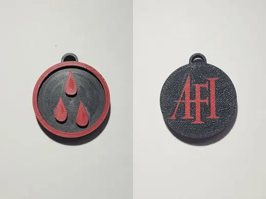 AFI The Blood Album Double Sided Keychain