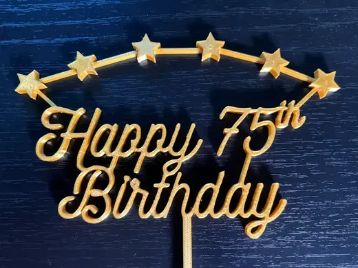 75th Birthday Cake Topper