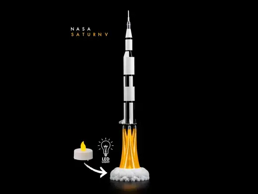 NASA Saturn V - Moon Rocket Lamp Diorama (no AMS)