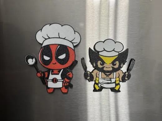 Chef Deadpool & Wolverine Fridge Magnets
