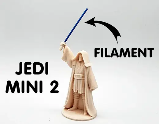 Jedi Miniature #2 w/Filament Lightsaber