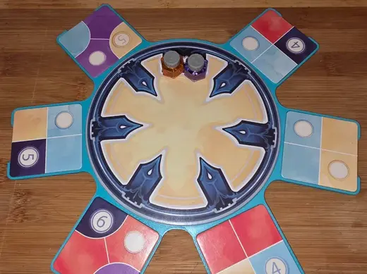 Ink board game - quill wheel and tile holder