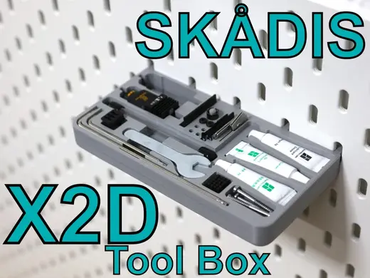 Bambu X2D Accessories Toolbox Organizer SKADIS