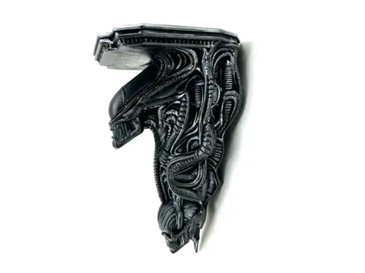Xeno skull shelf Giger inspired wall shelf