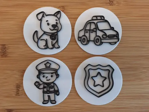 Sensory play : Police stamp set