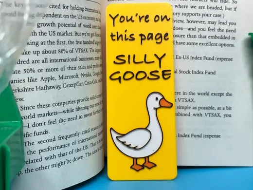 You're On This Page Silly Goose Bookmark low waste