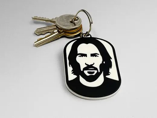 Keanu Reeves keychain